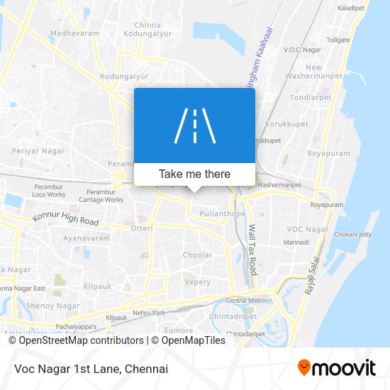 Voc Nagar 1st Lane map