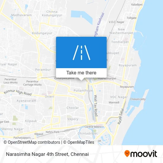 Narasimha Nagar 4th Street map