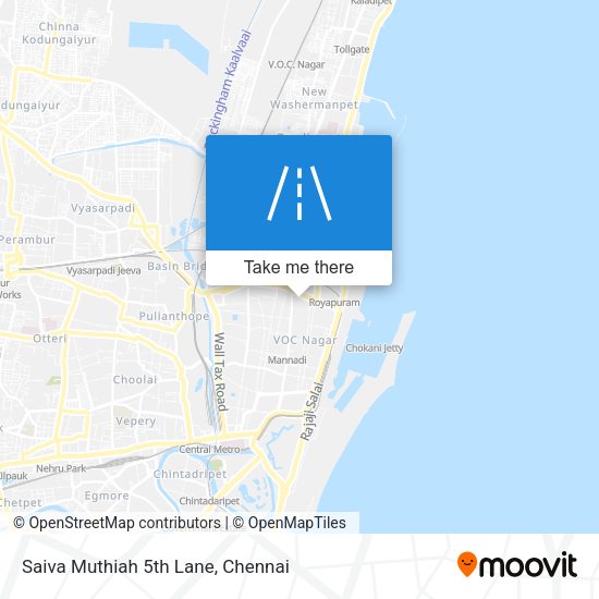 Saiva Muthiah 5th Lane map