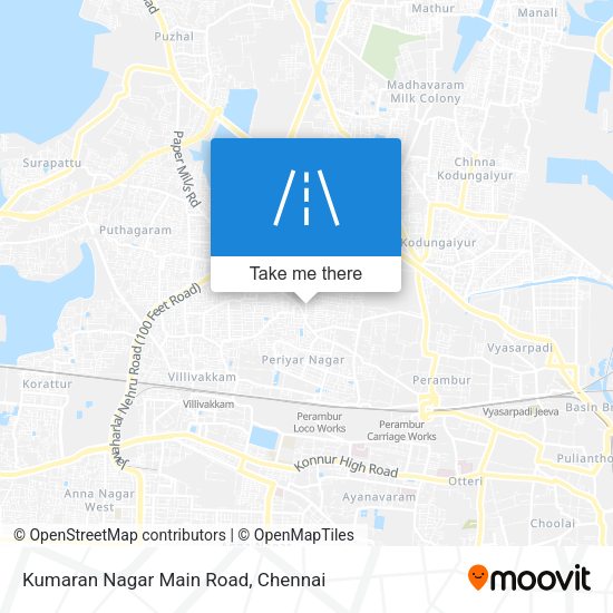 Kumaran Nagar Main Road map