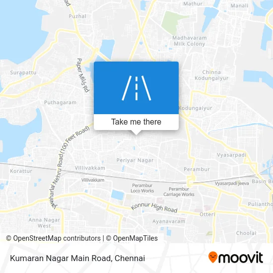 Kumaran Nagar Main Road map