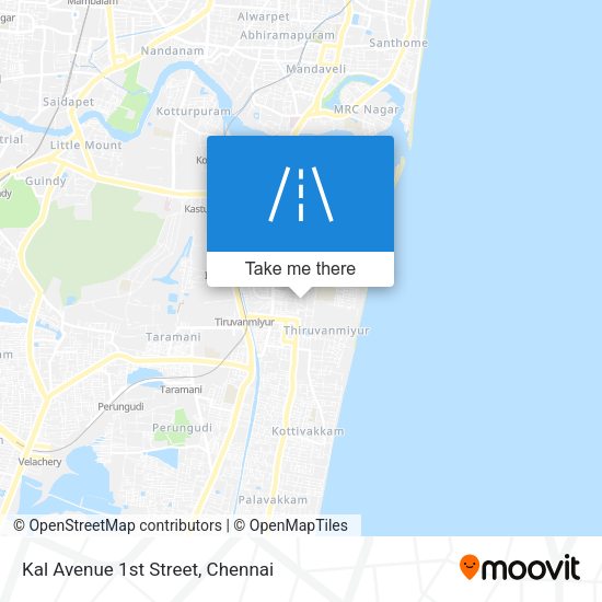 Kal Avenue 1st Street map