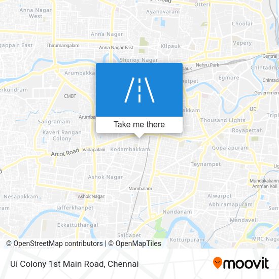 Ui Colony 1st Main Road map