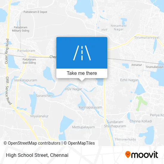 High School Street map