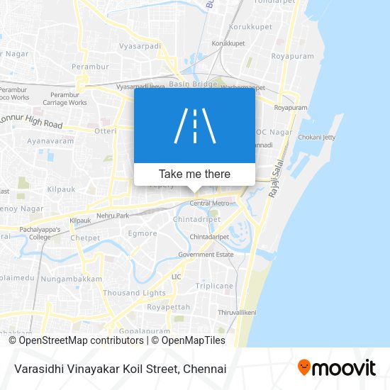 Varasidhi Vinayakar Koil Street map