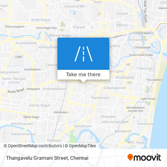 Thangavelu Gramani Street map