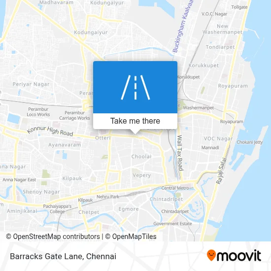 Barracks Gate Lane map