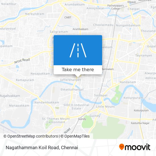 Nagathamman Koil Road map