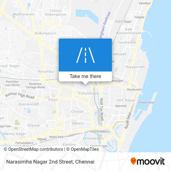 Narasimha Nagar 2nd Street map