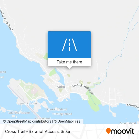 Cross Trail - Baranof Access map