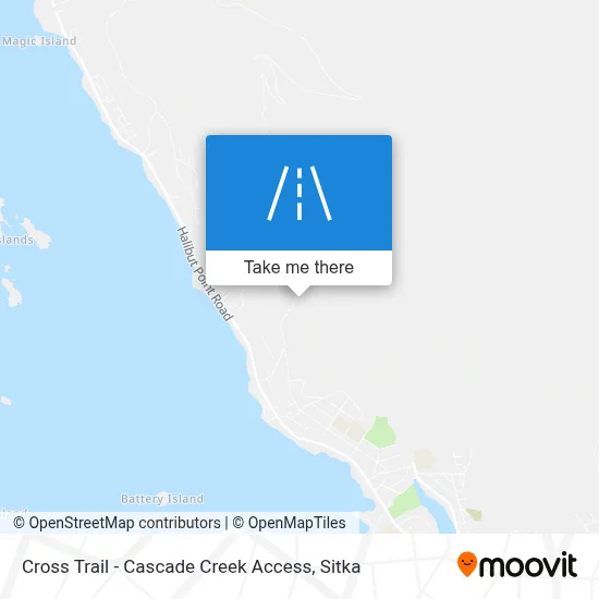 Cross Trail - Cascade Creek Access map
