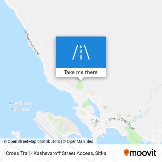 Mapa de Cross Trail - Kashevaroff Street Access