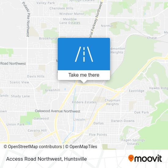 Access Road Northwest map