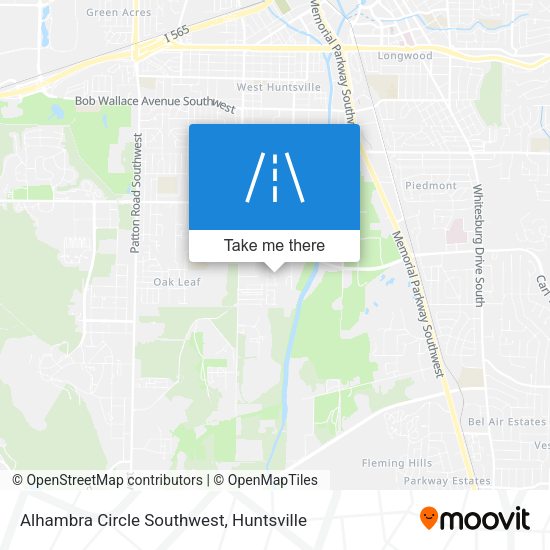 Alhambra Circle Southwest map