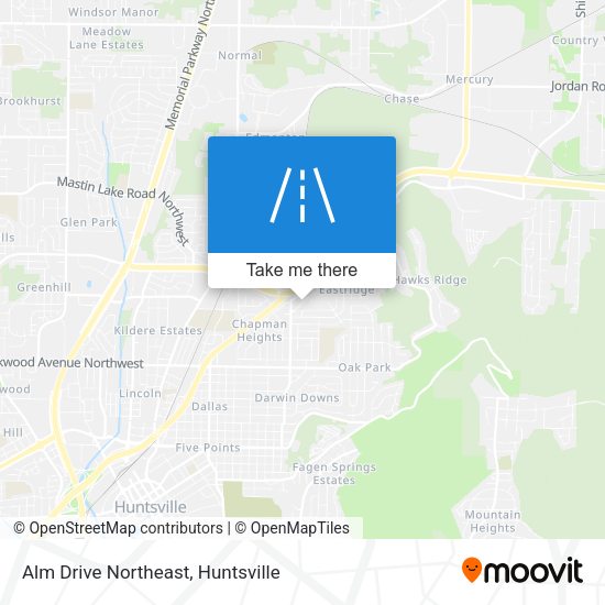 Alm Drive Northeast map