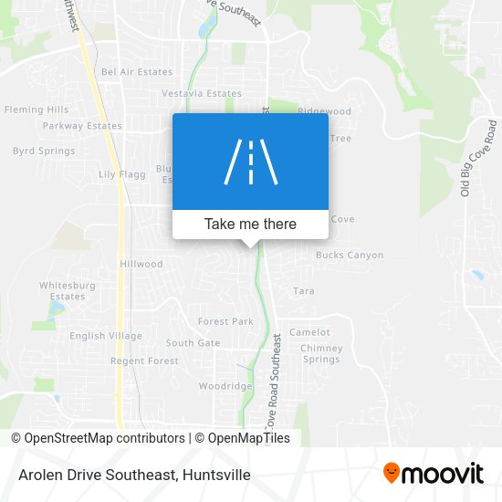 Mapa de Arolen Drive Southeast