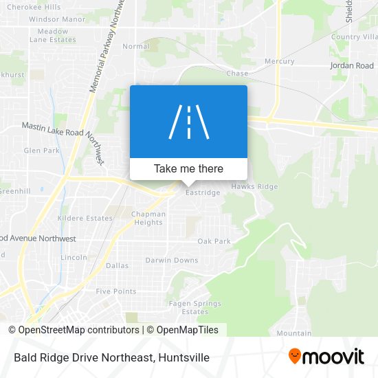 Mapa de Bald Ridge Drive Northeast