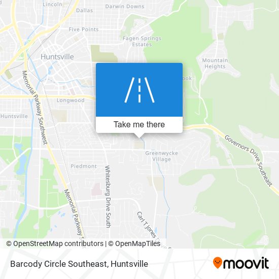 Mapa de Barcody Circle Southeast