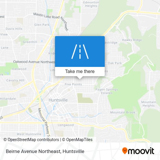 Beirne Avenue Northeast map