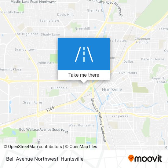 Bell Avenue Northwest map