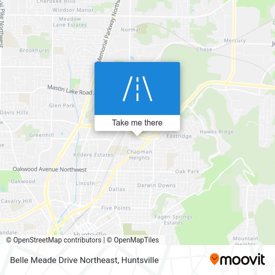 Belle Meade Drive Northeast map