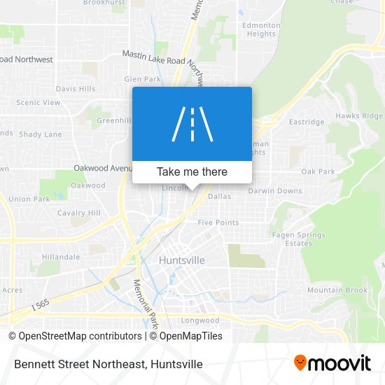 Mapa de Bennett Street Northeast