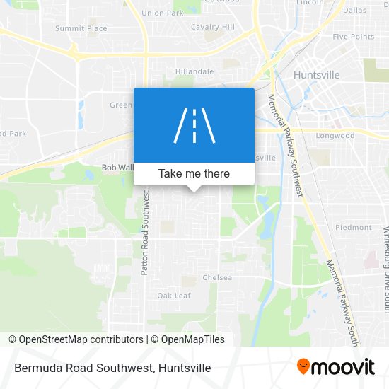 Bermuda Road Southwest map
