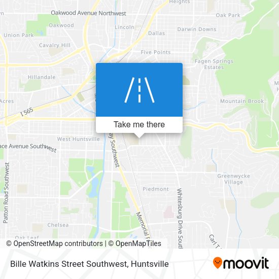 Bille Watkins Street Southwest map