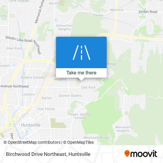 Mapa de Birchwood Drive Northeast