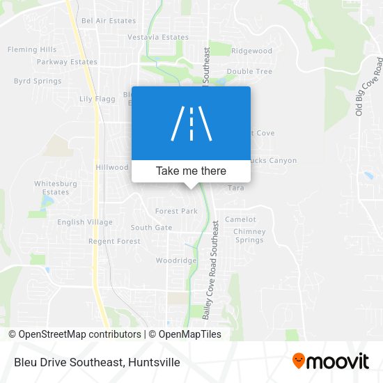Bleu Drive Southeast map
