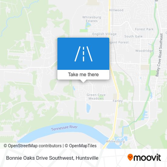Mapa de Bonnie Oaks Drive Southwest