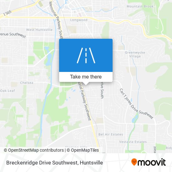 Mapa de Breckenridge Drive Southwest