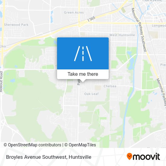 Broyles Avenue Southwest map