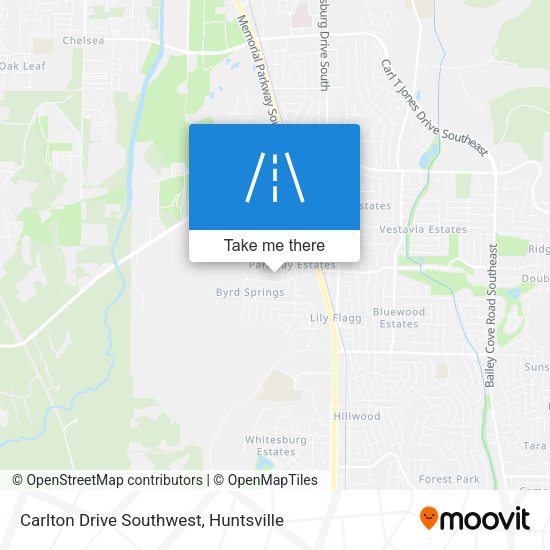 Mapa de Carlton Drive Southwest