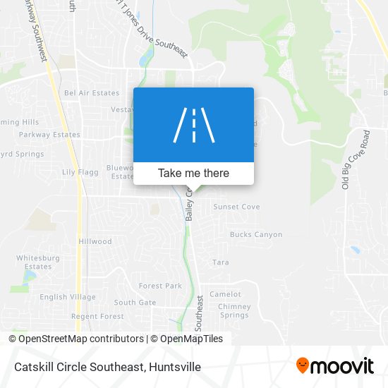 Mapa de Catskill Circle Southeast