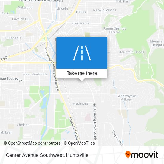 Center Avenue Southwest map
