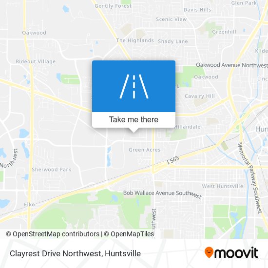 Mapa de Clayrest Drive Northwest