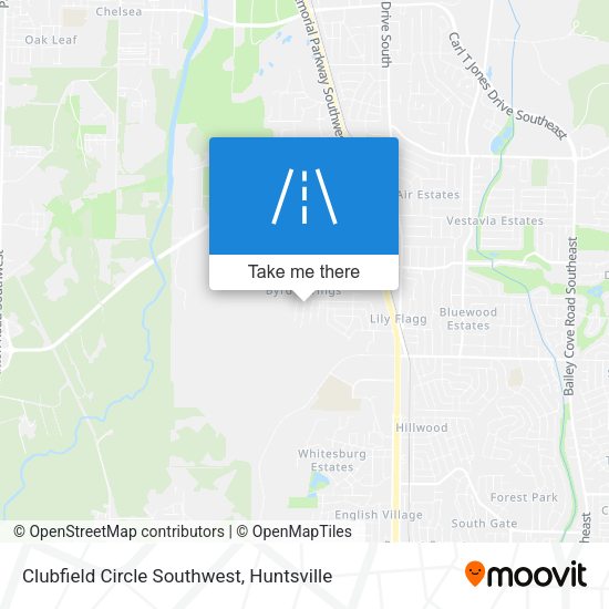 Mapa de Clubfield Circle Southwest