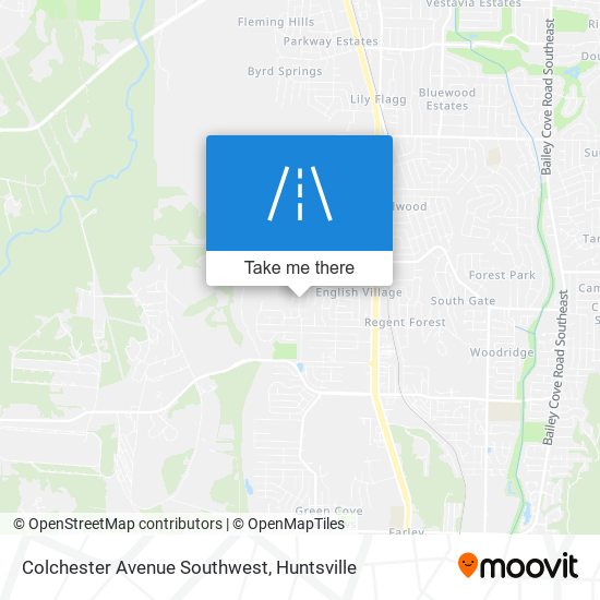 Mapa de Colchester Avenue Southwest