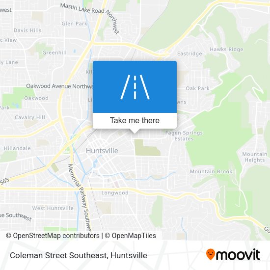 Mapa de Coleman Street Southeast