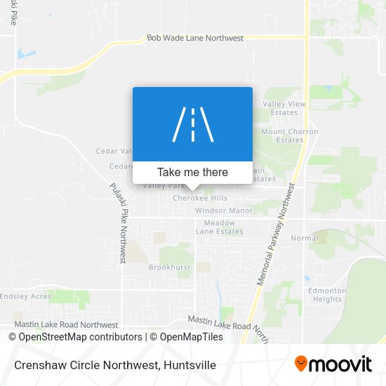 Crenshaw Circle Northwest map