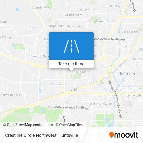 Crestline Circle Northwest map