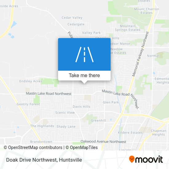 Doak Drive Northwest map