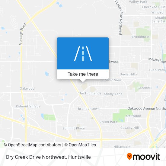 Dry Creek Drive Northwest map