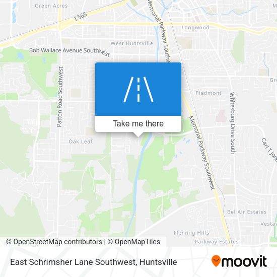 East Schrimsher Lane Southwest map