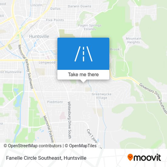 Mapa de Fanelle Circle Southeast