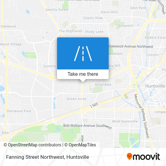 Mapa de Fanning Street Northwest