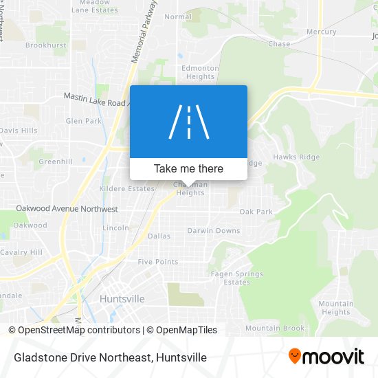 Mapa de Gladstone Drive Northeast