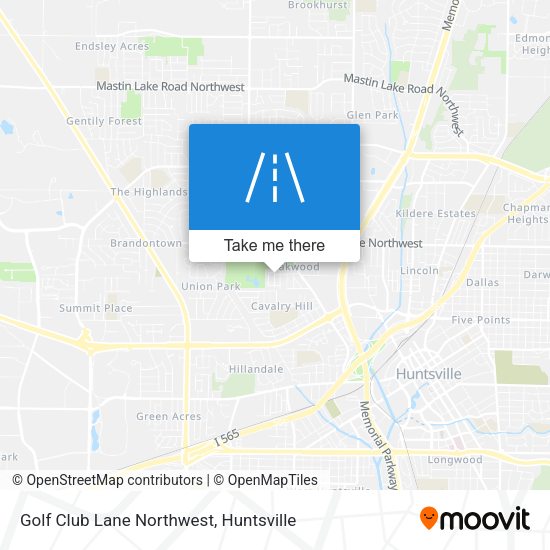 Golf Club Lane Northwest map