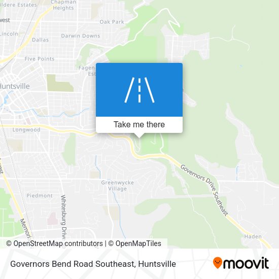 Mapa de Governors Bend Road Southeast